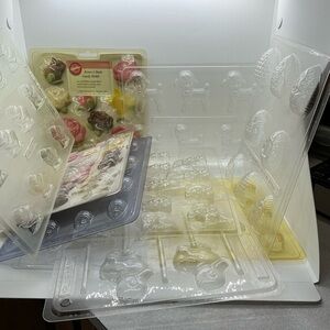 Lot Of 11 Vintage Wilton And Other Candy Maker Molds Easter 1980-90s Assorted